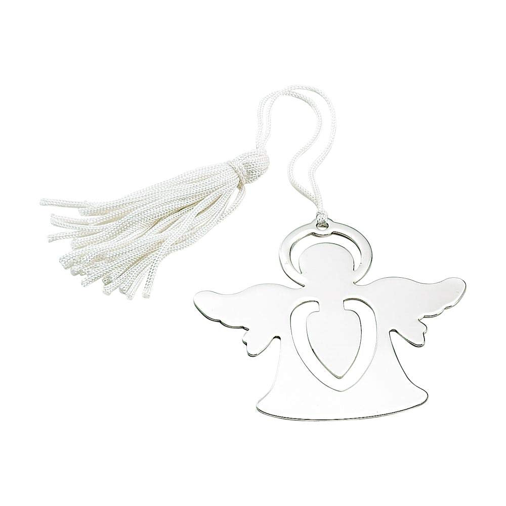 2.5" Standing Angel Design Bookmark with Silver Tassel