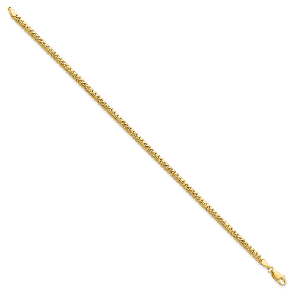 14k 3.5mm Solid Miami Cuban Chain 8  inches