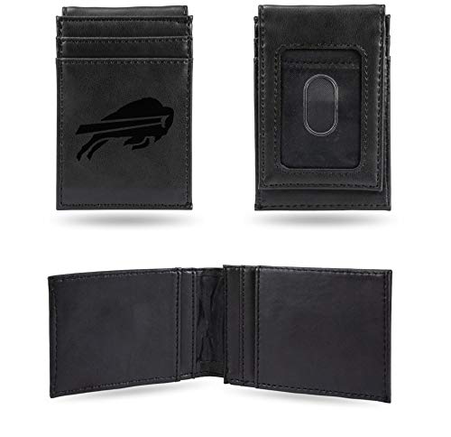 Bills Laser Engraved Black Front Pocket Wallet
