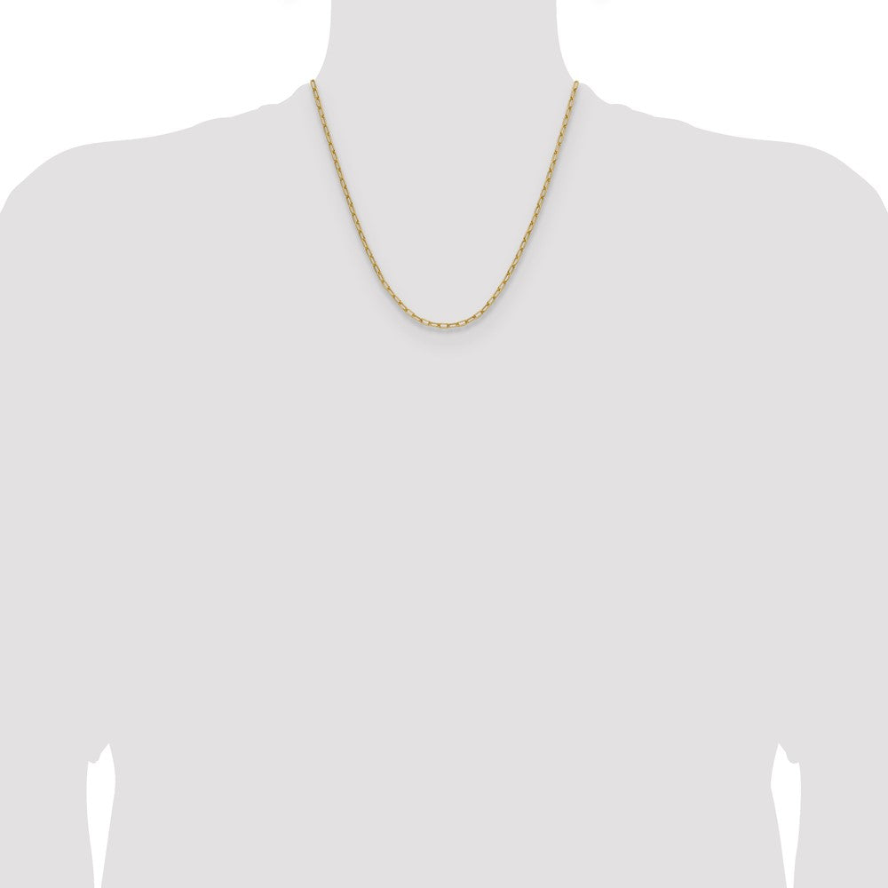 14k 3.0mm Semi-Solid Paperclip Chain