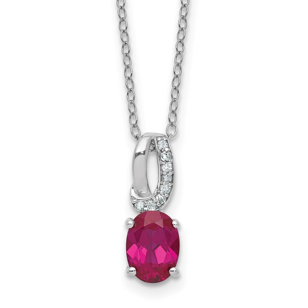 SS Created Ruby & Diamond Pend