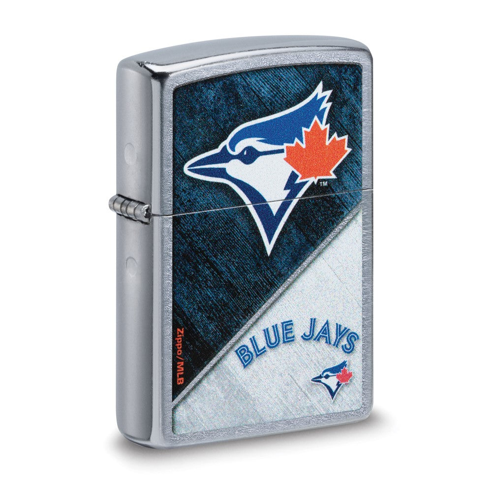 Zippo Street Chrome Toronto Blue Jays Color Image MLB Lighter