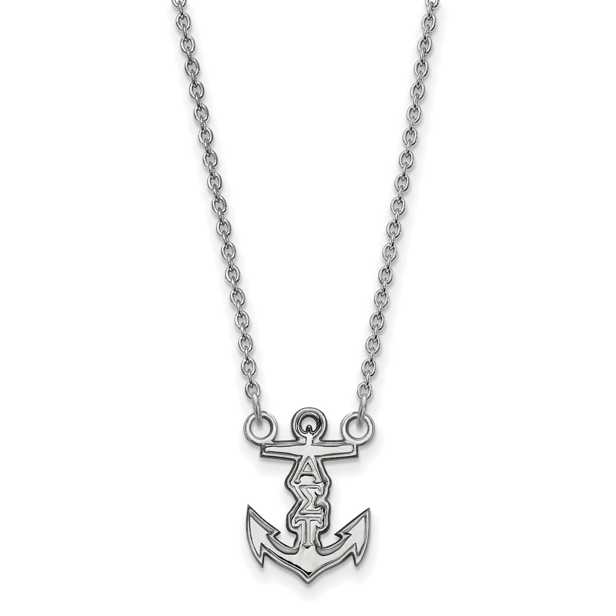 Sterling Silver 18in Official Licensed Greek Sororities Alpha Sigma Tau (???) XS Pendant w/ Necklace