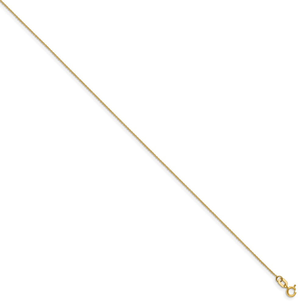 10k .75mm Round Open Link Cable 17in +1in Adjustable Chain