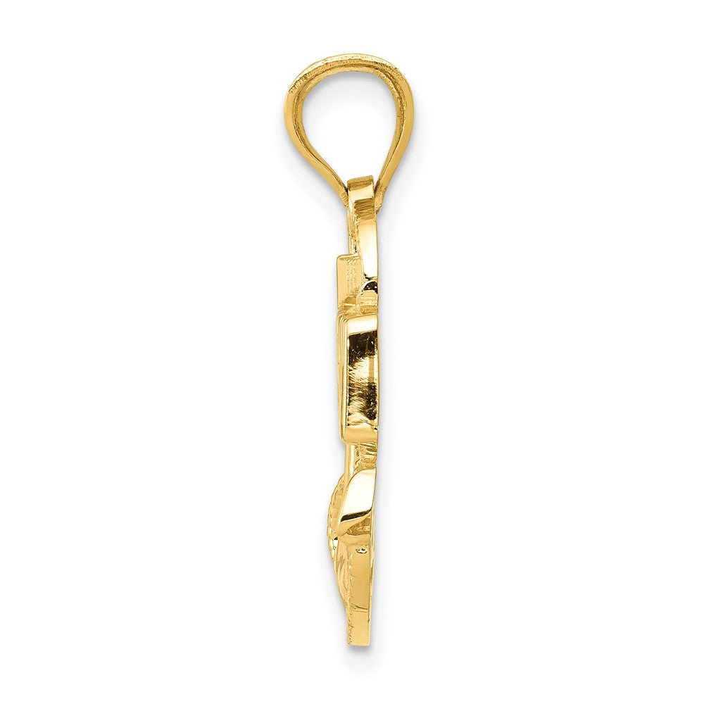 10k United States Navy Anchor Pendant