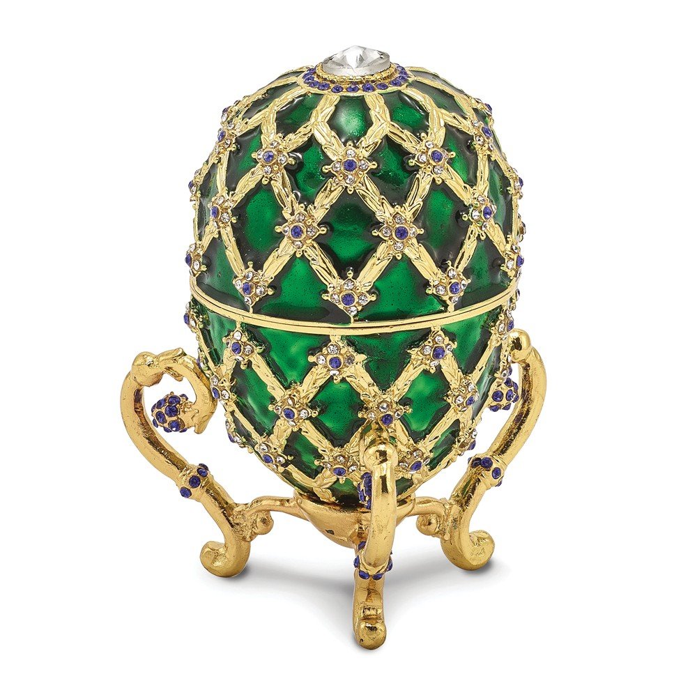 Green Royal Coach and Ring Holder Egg