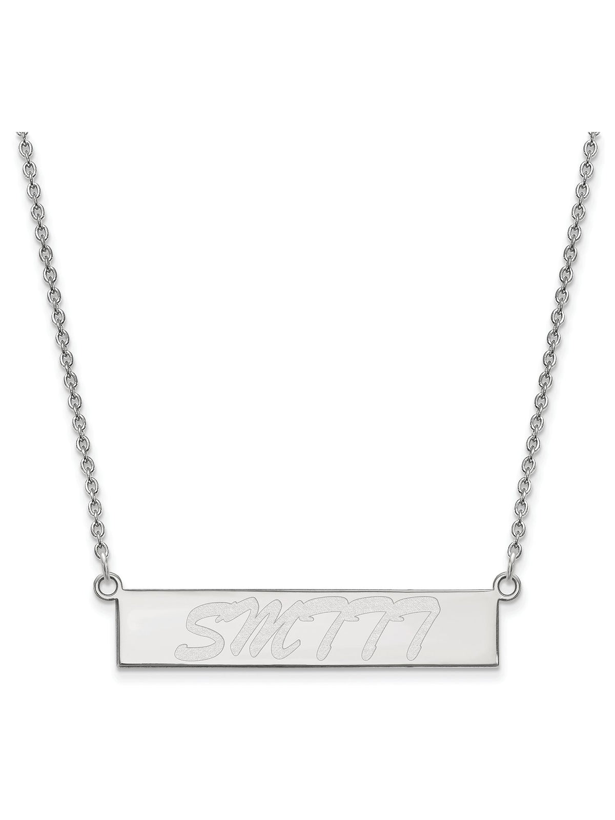 Logoart 925 Sterling Silver Southern Mississippi, University Of Small Bar Necklace