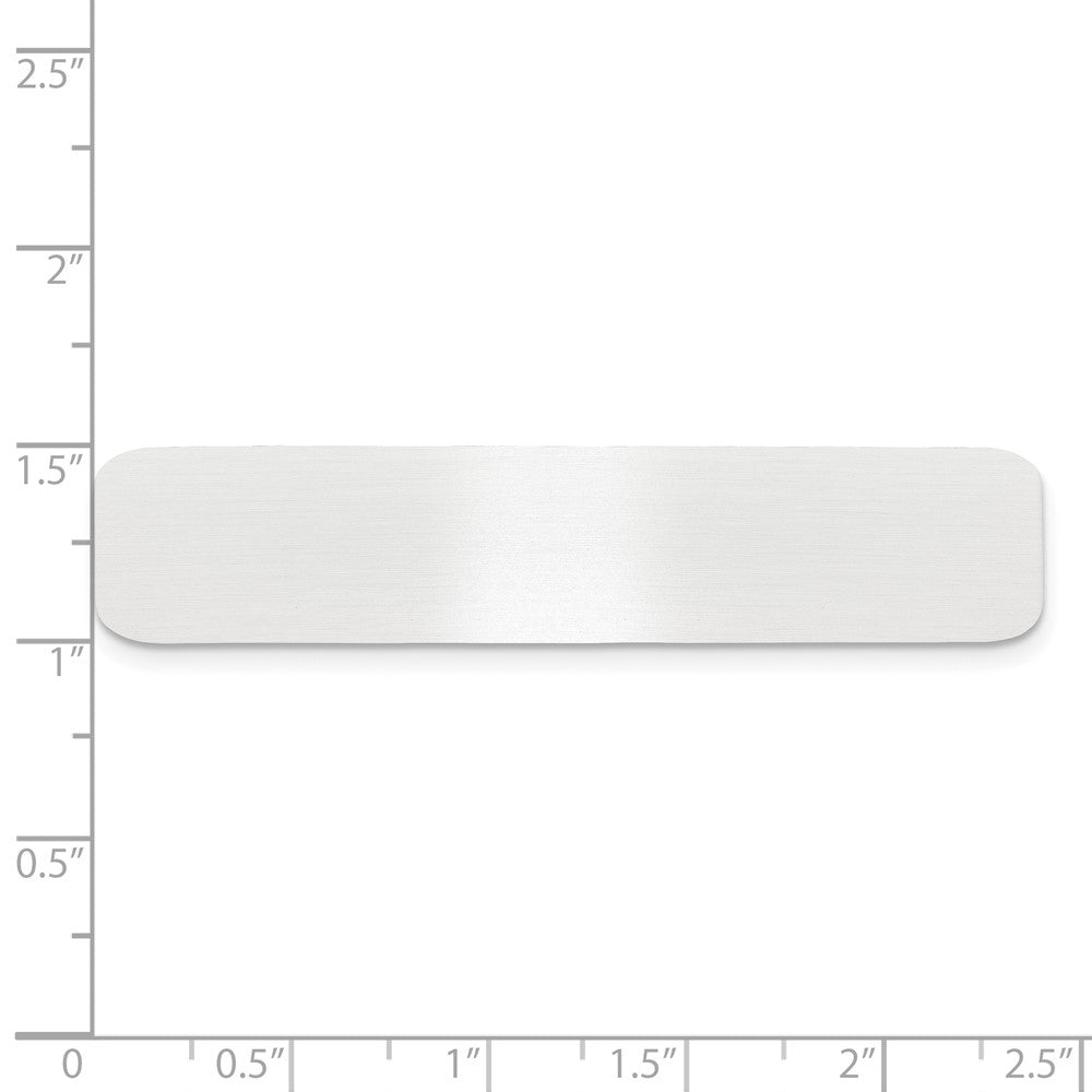 1/2 x 2 3/8 Satin Aluminum Plates-Set of 6