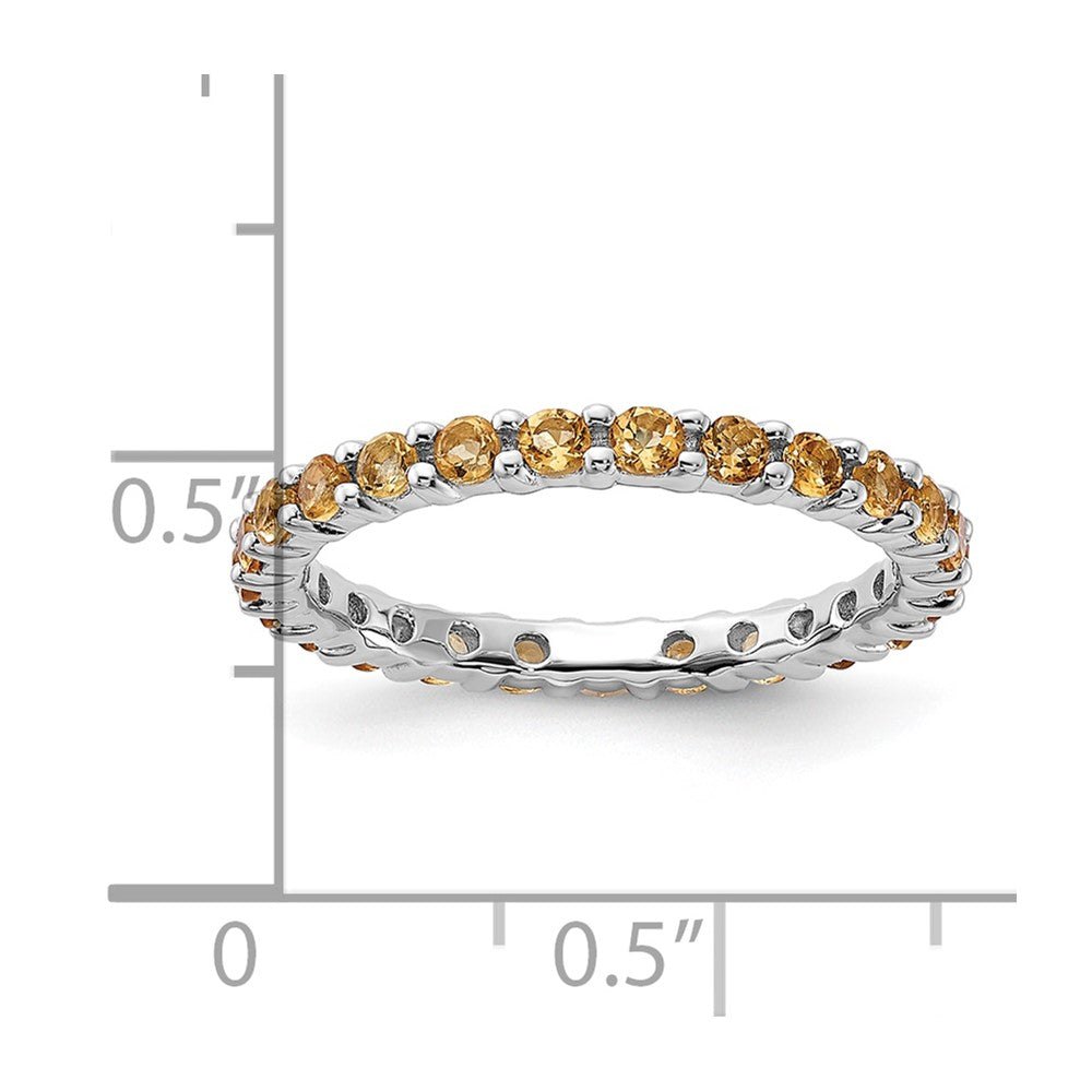Sterling Silver Stackable Expressions Citrine Ring
