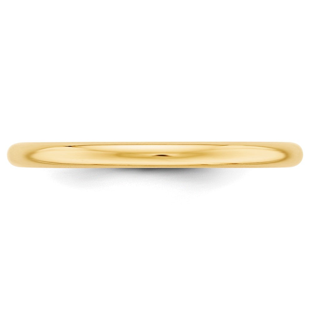 10k Yellow Gold 2mm Half Round Wedding Band Size 11