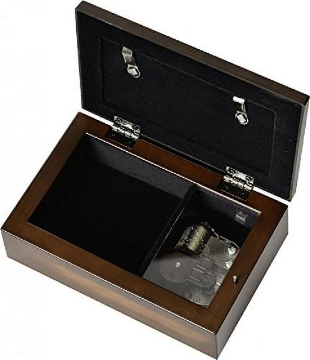May You Find The Courage Jeweled Woodgrain Jewelry Music Box - Plays Tune Wind Beneath My Wings