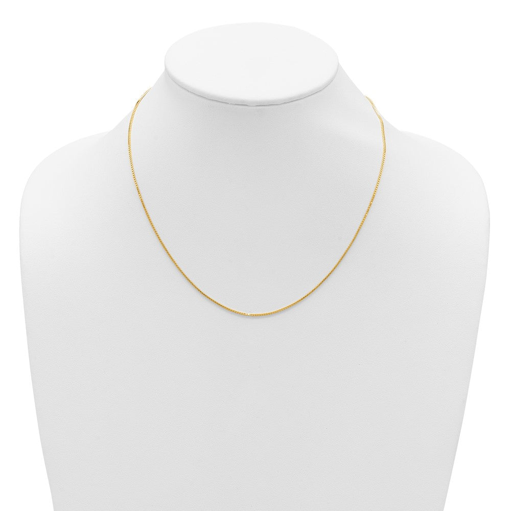 14K 1mm Box 2in+2in Adjustable Chain