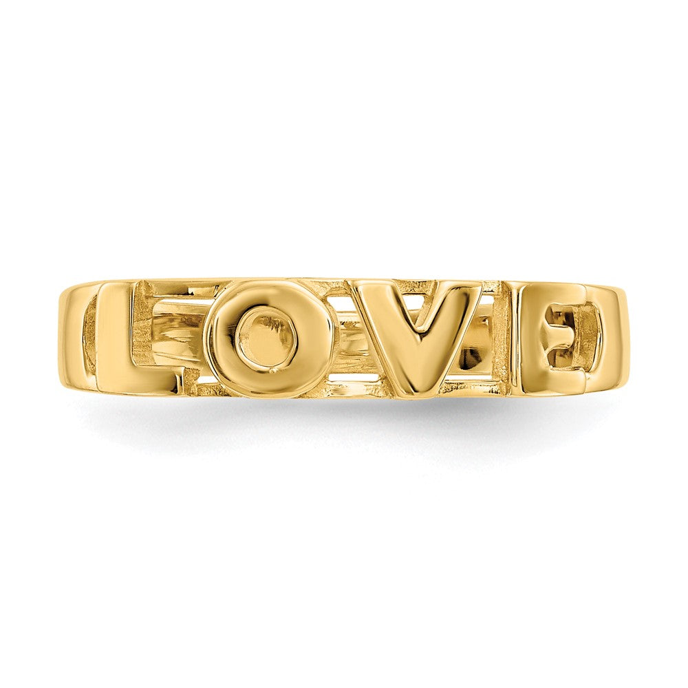 14k LOVE Ring Size 7