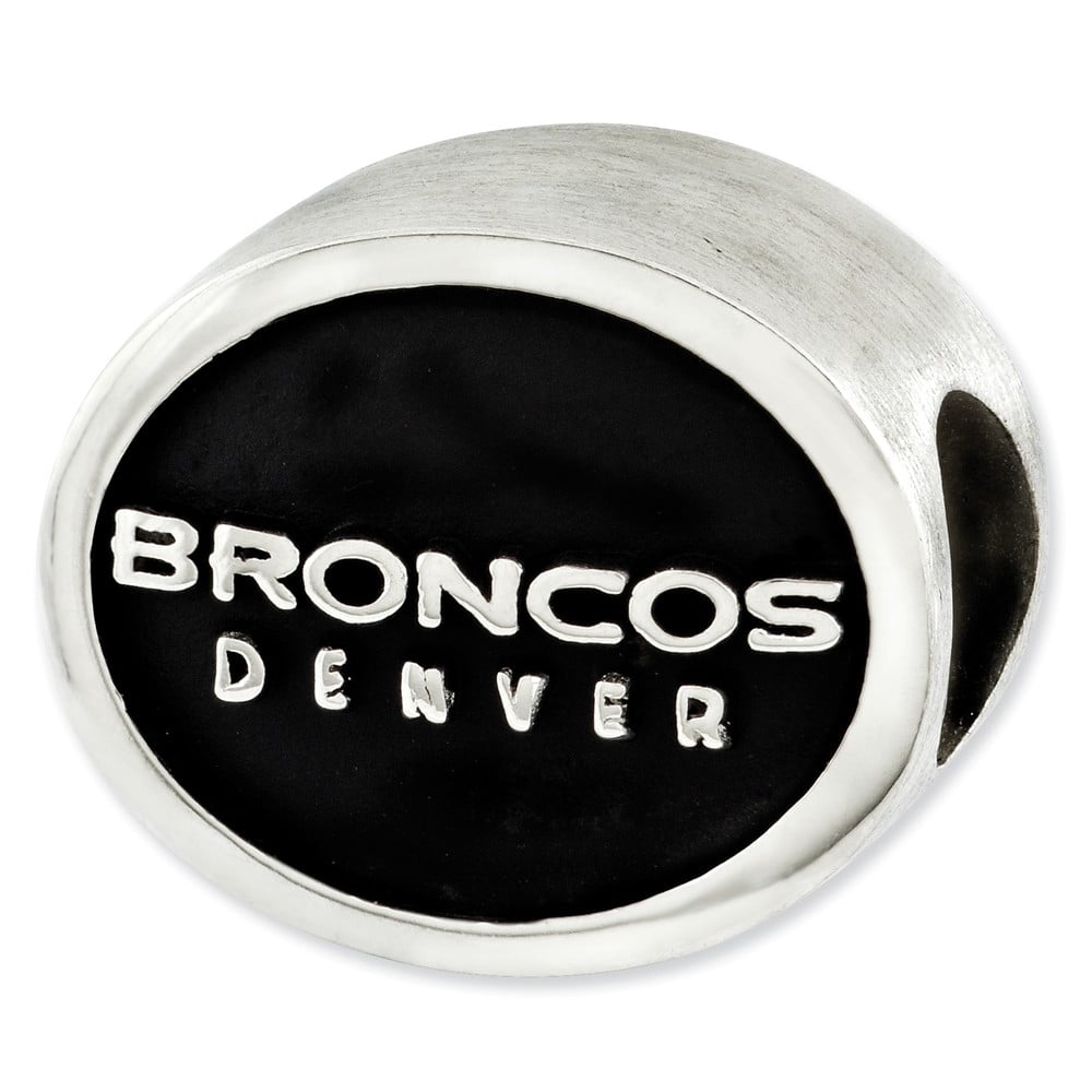 Sterling Silver LogoArt Enameled Denver Broncos NFL Bead