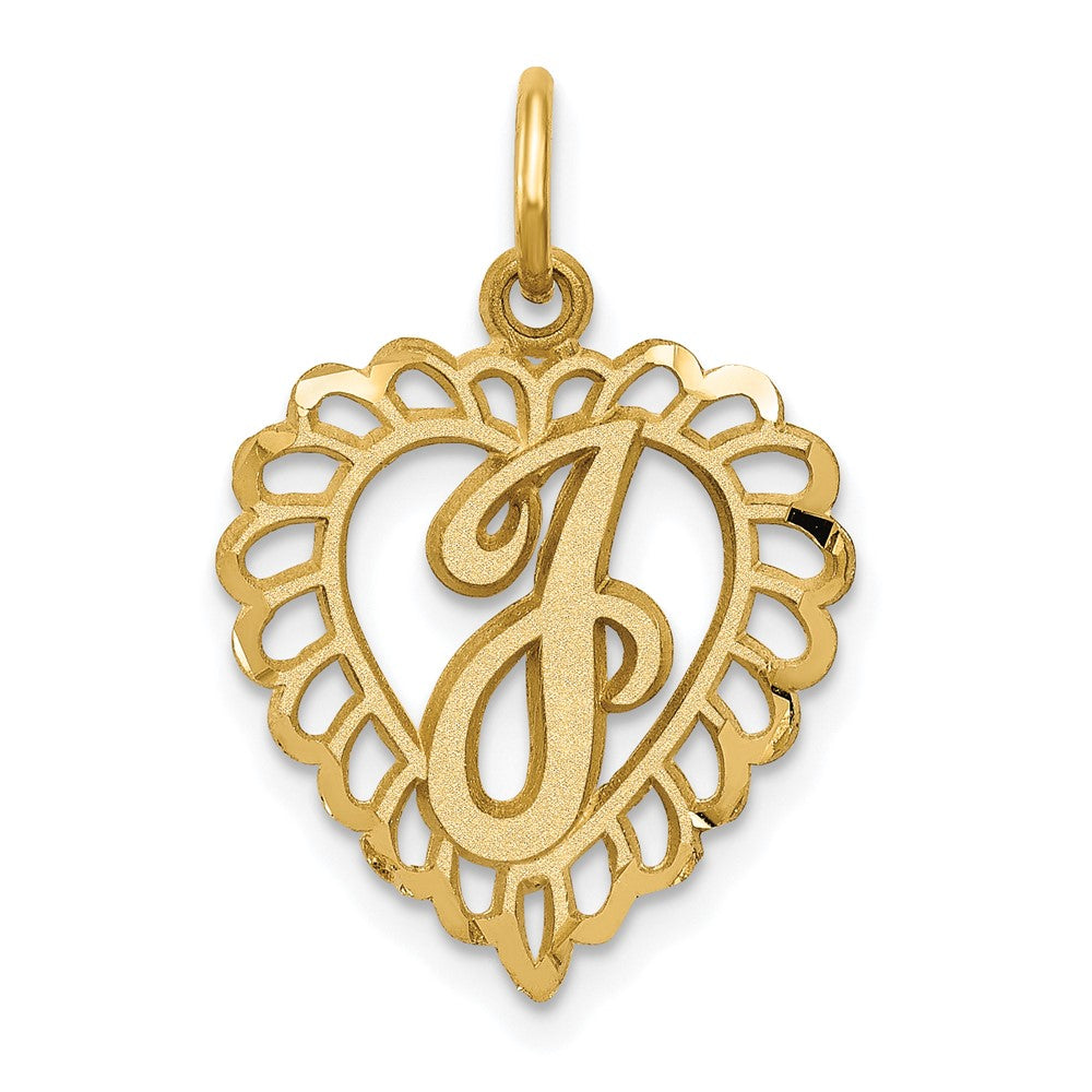 10k Initial J Charm Yellow Gold