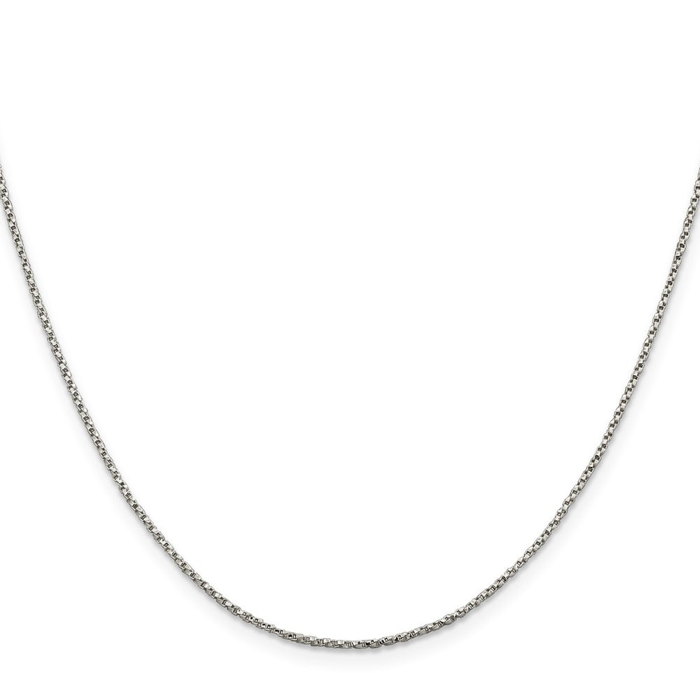 Sterling Silver 1.25mm Twisted Box Chain 30 Inches
