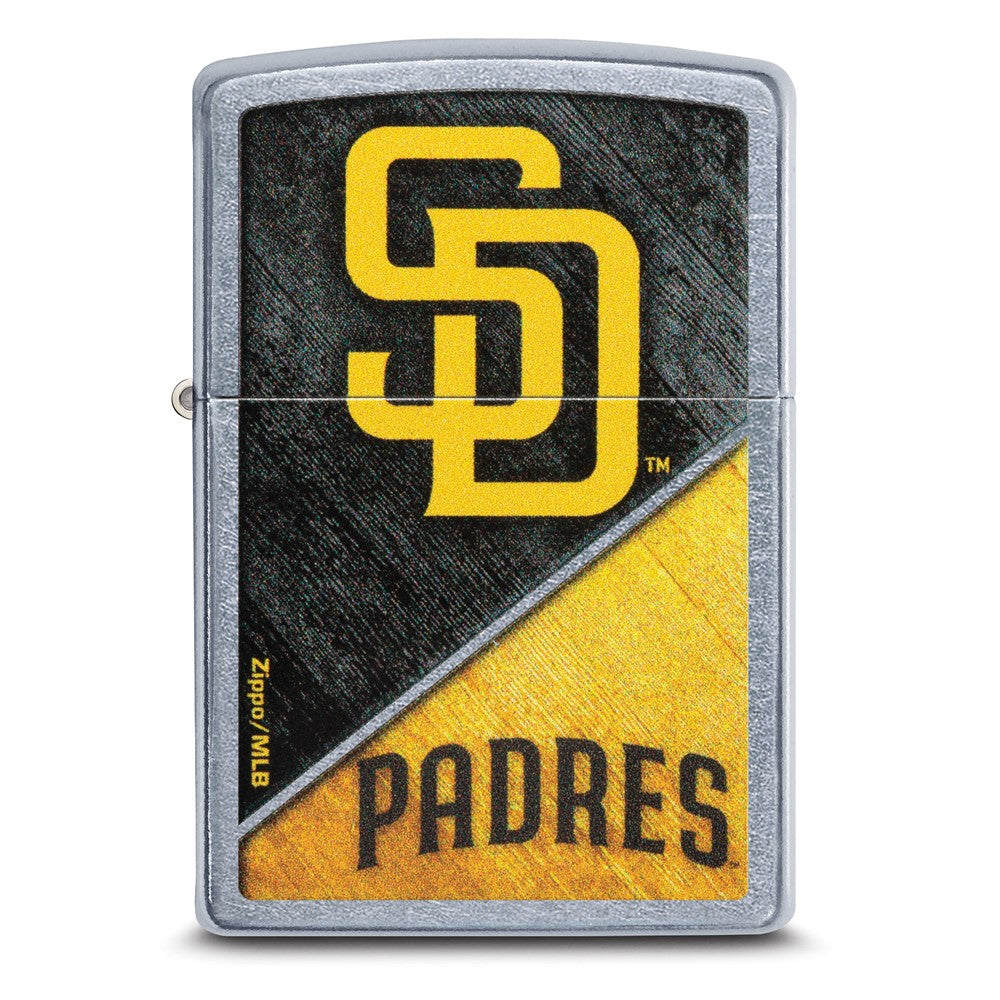 Zippo Street Chrome San Diego Padres Color Image MLB Lighter