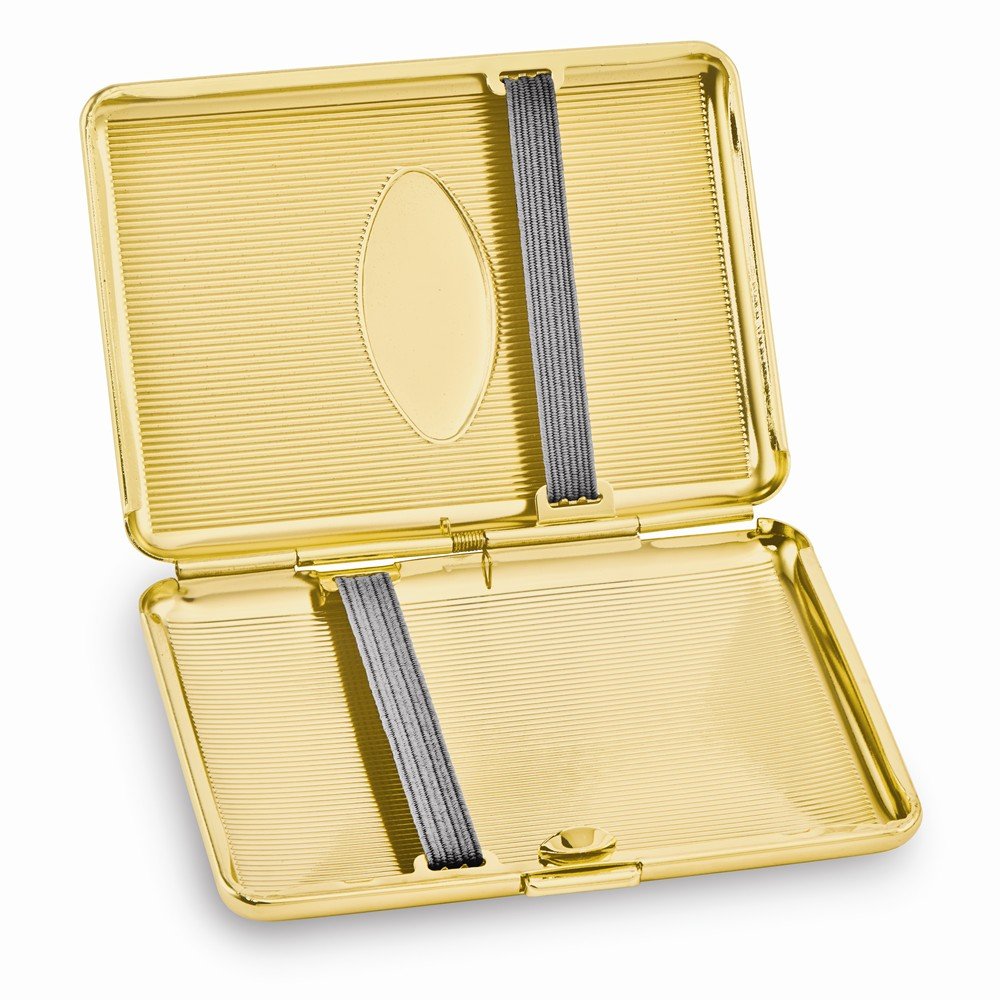 Brass-plated Elastic Holder (Holds 14 king) Cigarette/Card Case