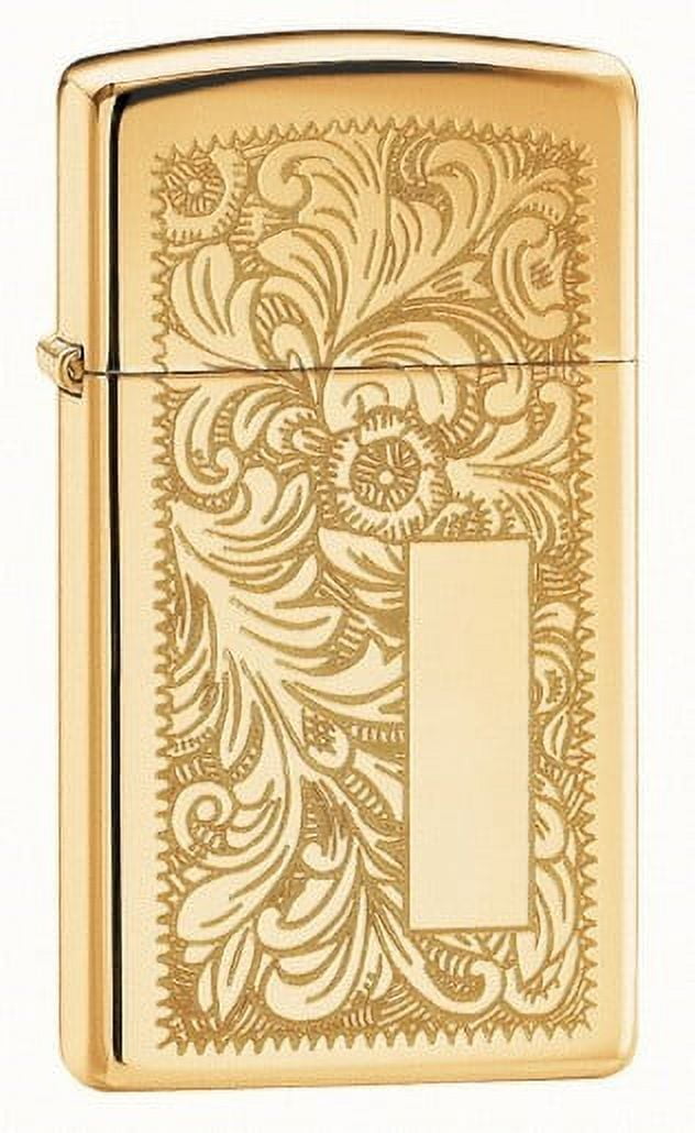 Zippo Venetian Slim High Polish Brass Pocket Lighter