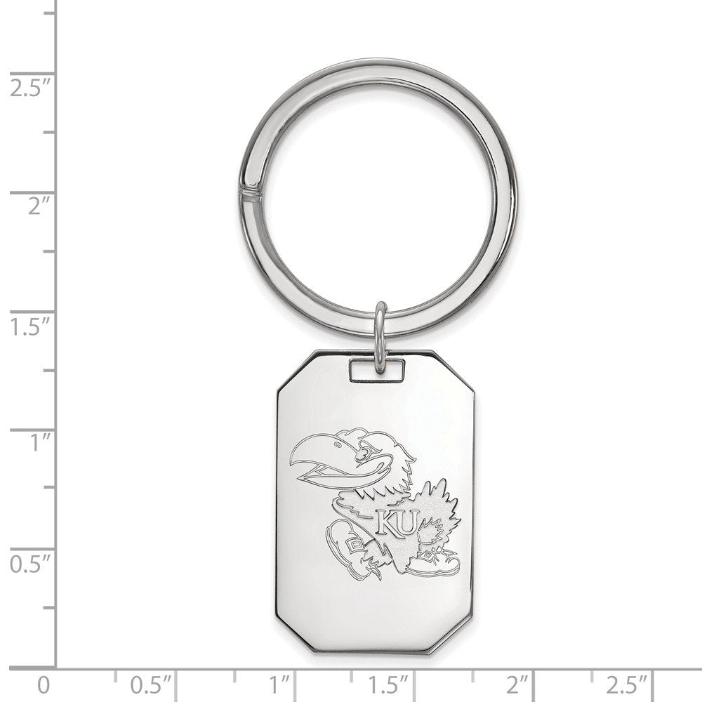 Sterling Silver U of Kansas Key Chain
