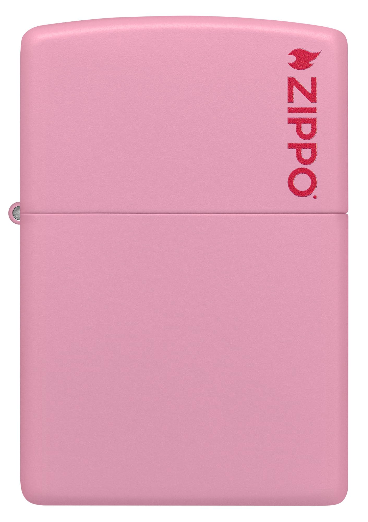 Zippo Pink Matte Logo Pocket Lighter