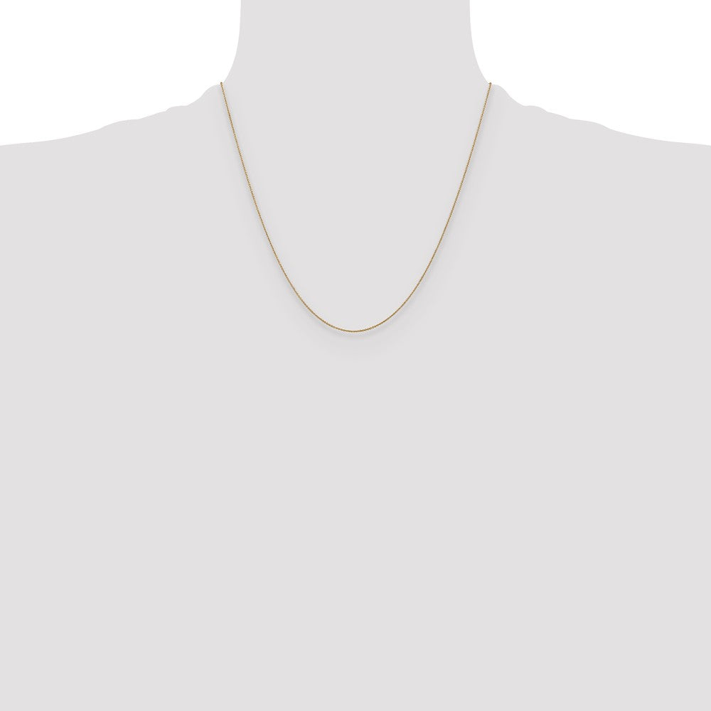 14K .8mm Round Cable Chain