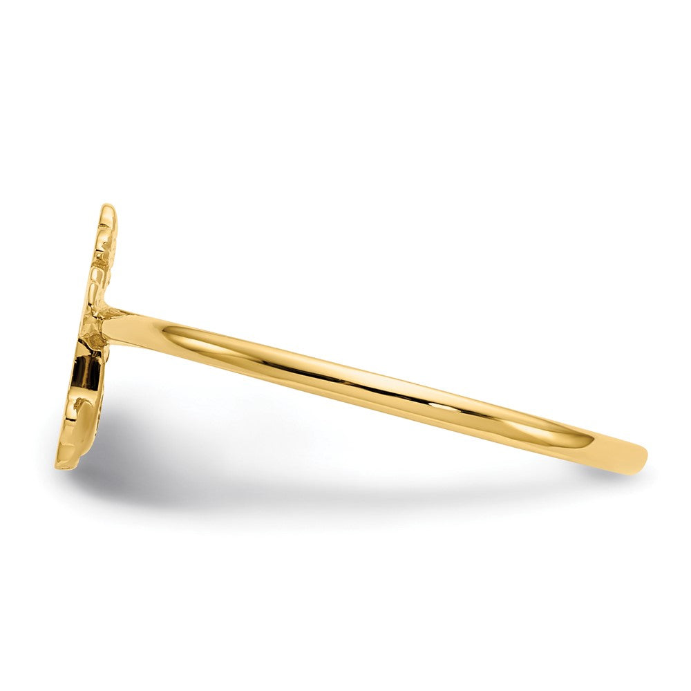 14k Polished Cross Ring Size 7