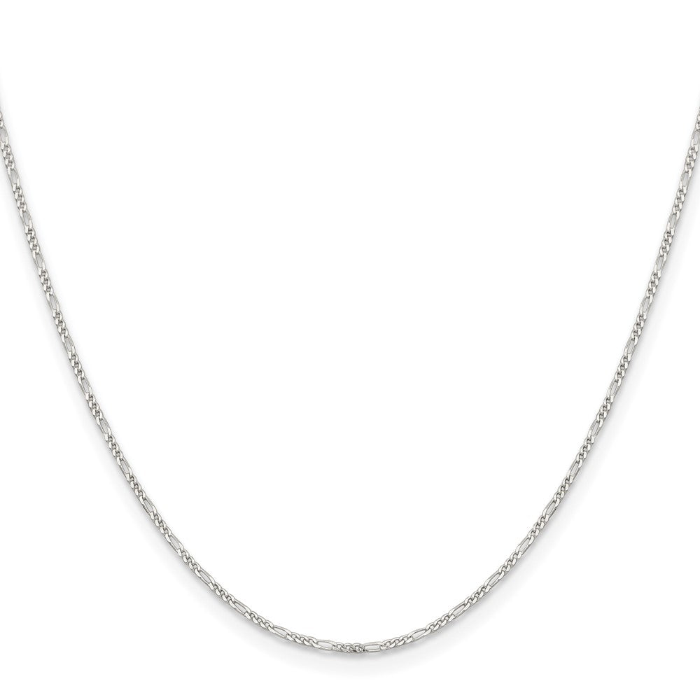 Sterling Silver 1.2mm Figaro Chain 16 Inches
