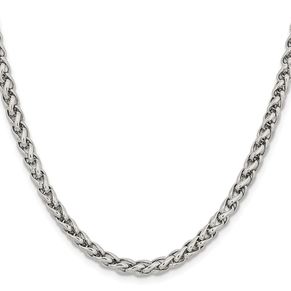 Chisel Stainless Steel Polished 5mm 18 inch Wheat Chain