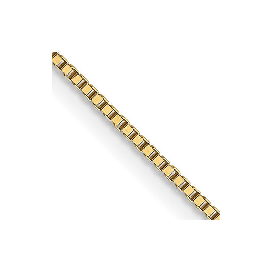 18K 24 inch .7mm Box with Lobster Clasp Chain