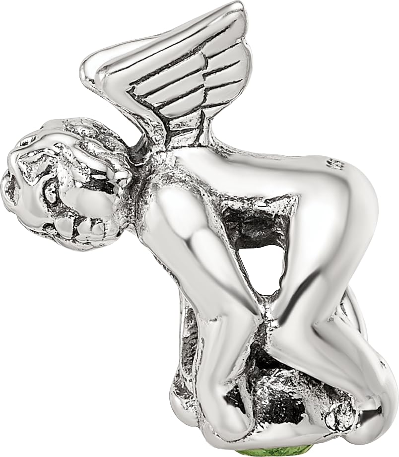 Sterling Silver Reflections August CZ Antiqued Bead