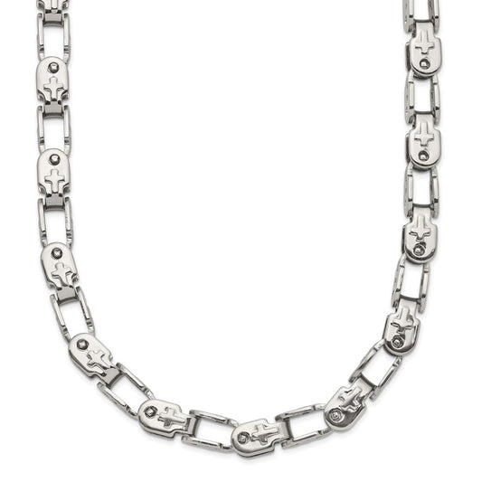 Stainless Steel Polished Fancy Link 22in Chain