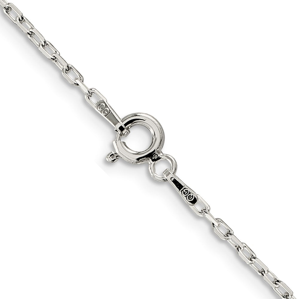 Sterling Silver 1.65mm Diamond-cut Long Link Cable Chain 30 Inches