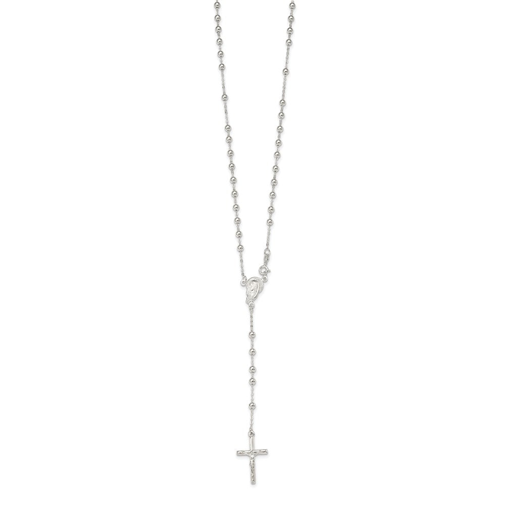 Sterling Silver Crucifix Necklace 24 Inches