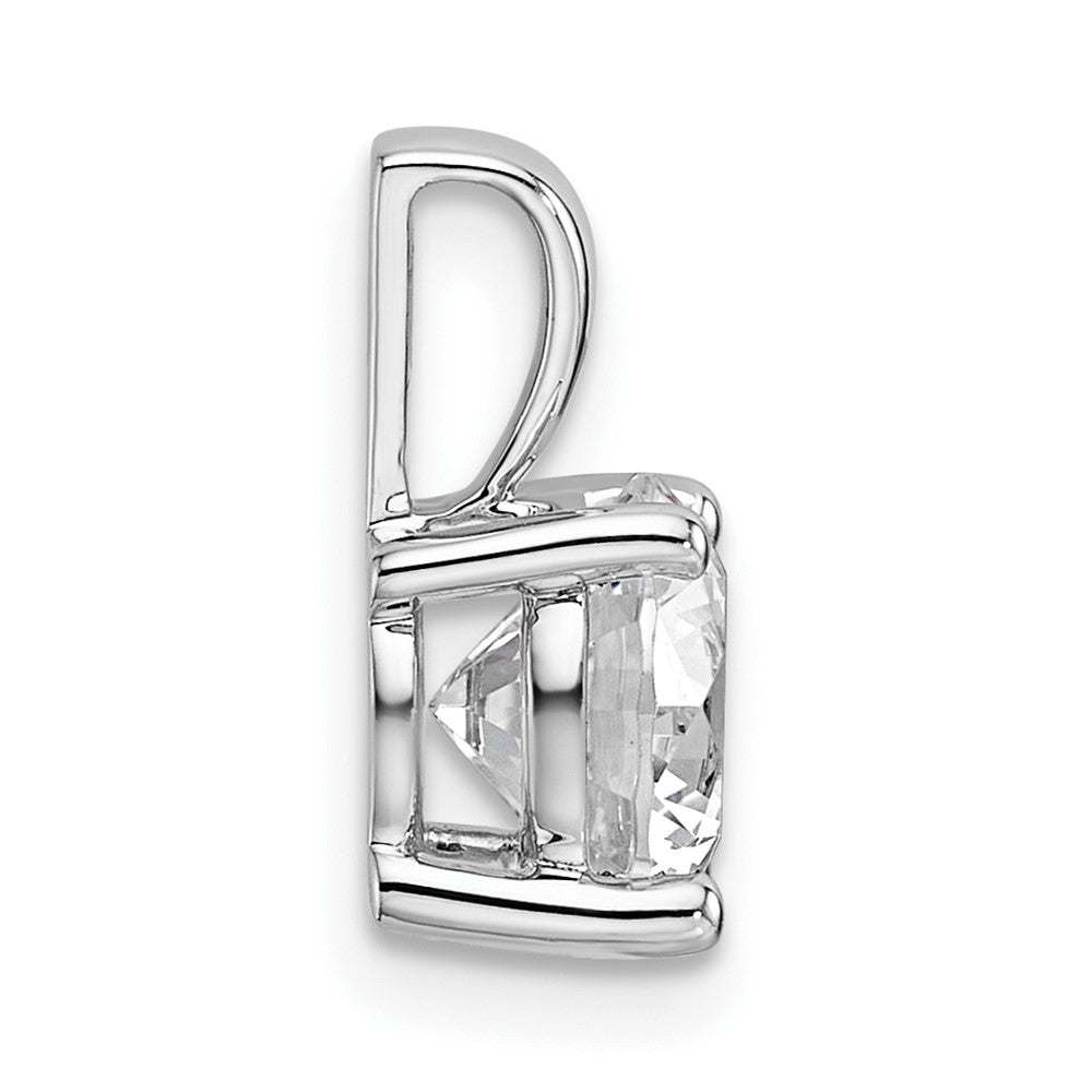 14k White Gold 1 1/2 carat Lab Grown Diamond VS+ F+ Round Complete Four Prong Pendant