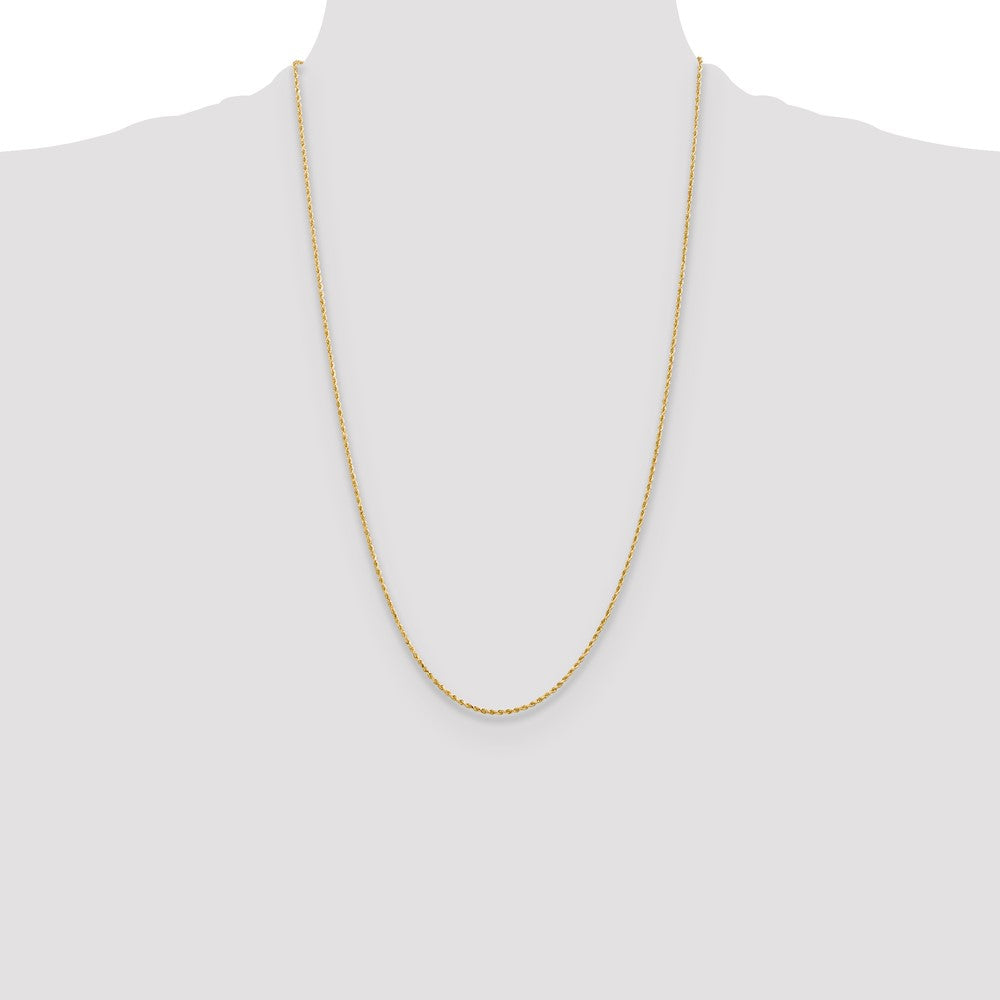 14K 1.3mm Diamond-Cut Rope Chain