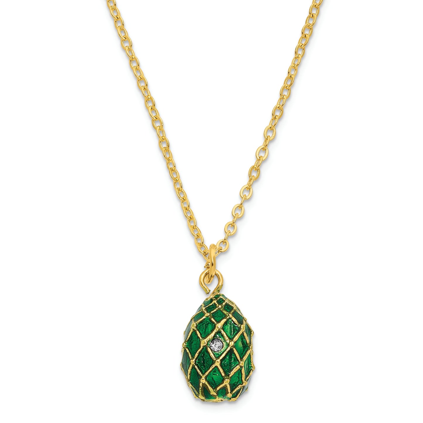 Green Royal Coach and Ring Holder Egg