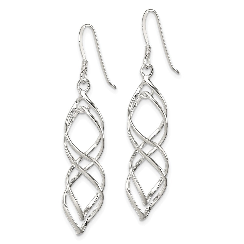 Sterling Silver Rhodium-plated Amethyst Earrings