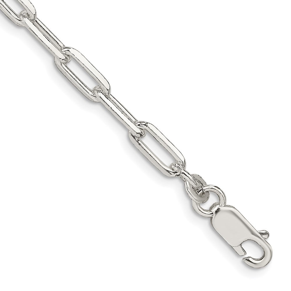Sterling Silver 4.25mm Elongated Open Link Chain 7 inches