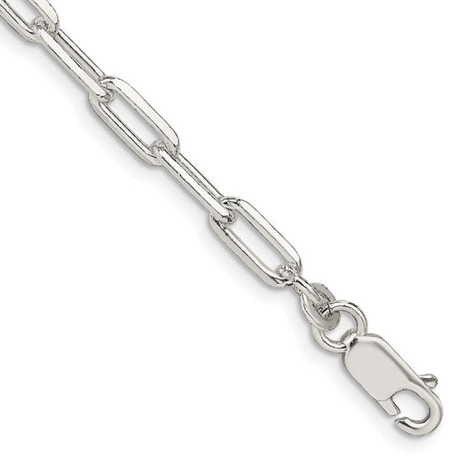 Sterling Silver 4.25mm Elongated Open Link Chain 7 inches