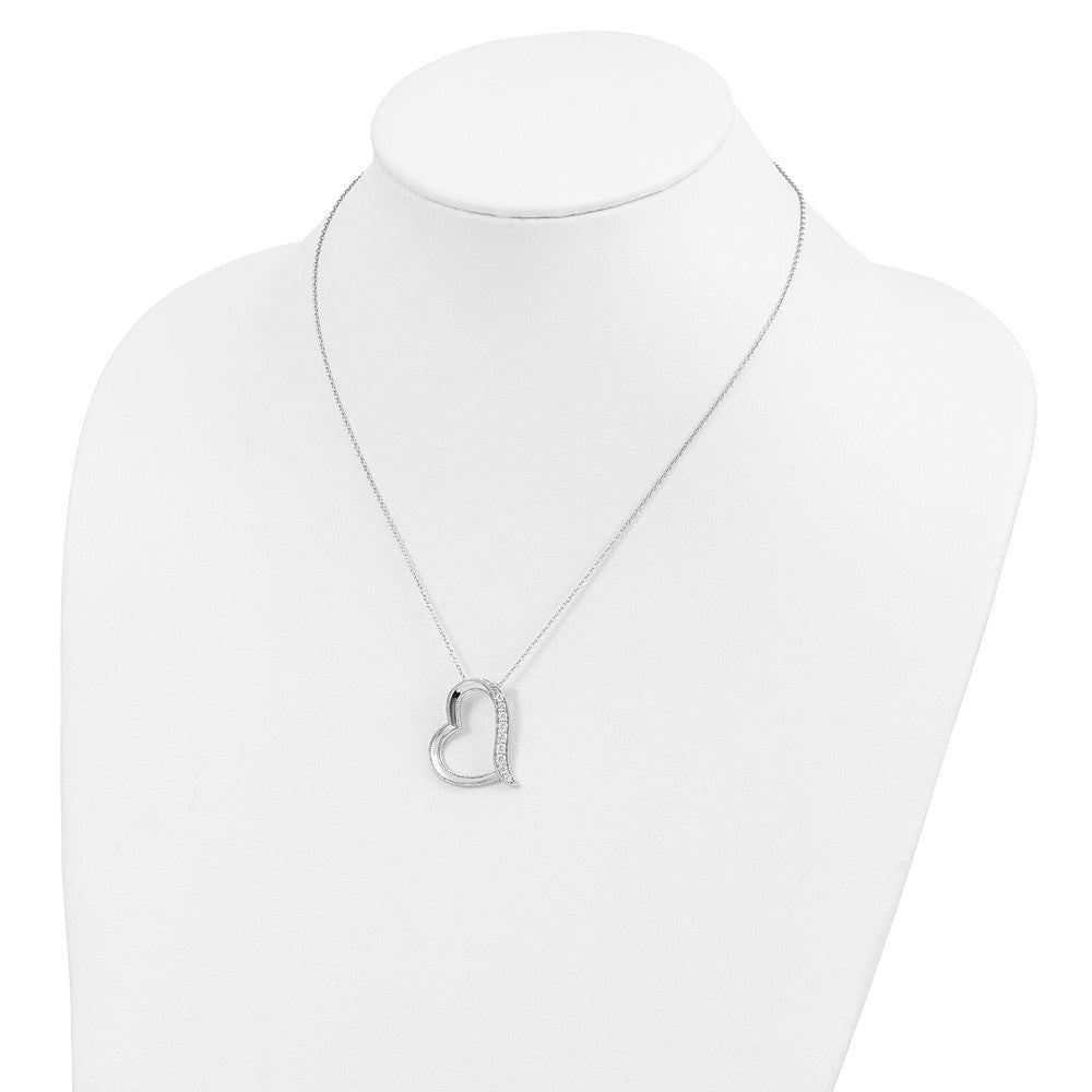 Sentimental Expressions Sterling Silver Rhodium-plated Antiqued CZ Daughter-In-Law 18in Necklace 18 Inches