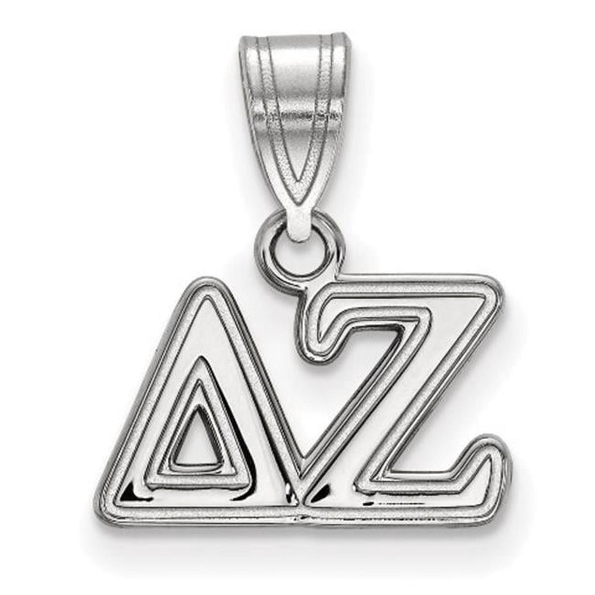 Sterling Silver Official Licensed Greek Sororities Delta Zeta (??) Medium Pendant