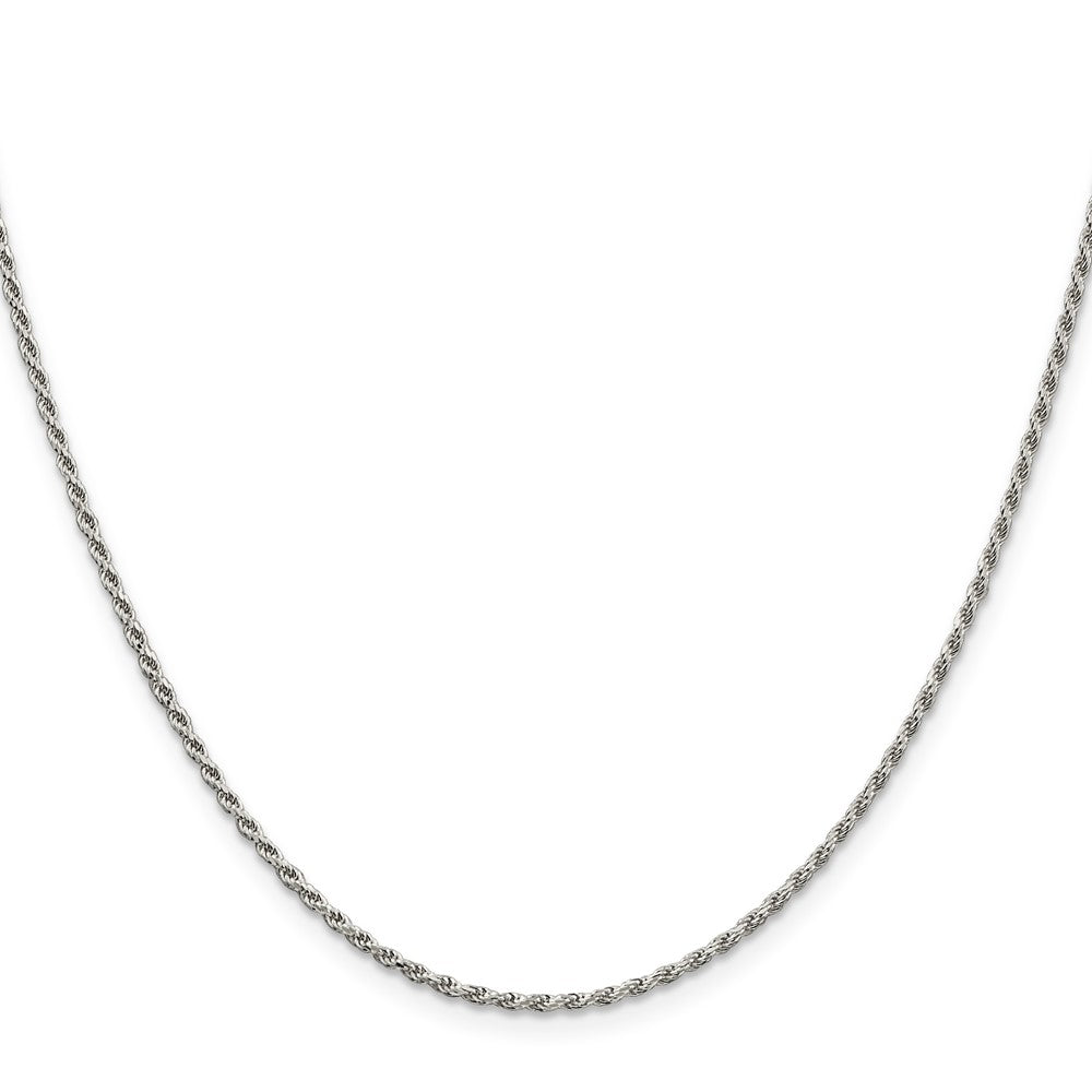 Sterling Silver 1.7mm Diamond-cut Rope Chain 30 Inches