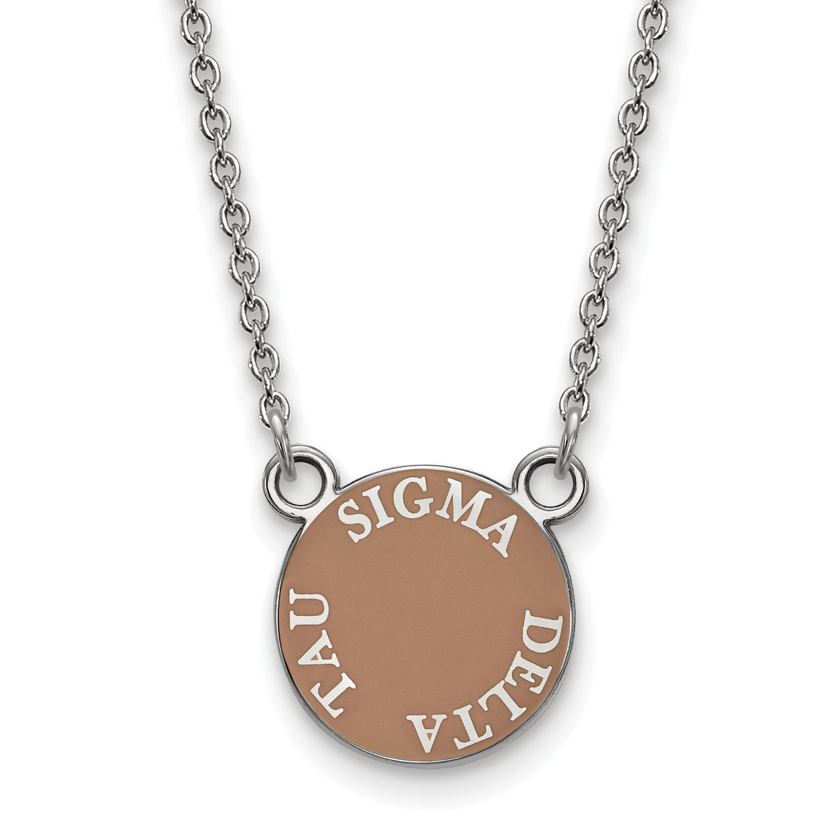 Sterling Silver 18in Official Licensed Greek Sororities Sigma Delta Tau XS Enamel Pendant w/Necklace