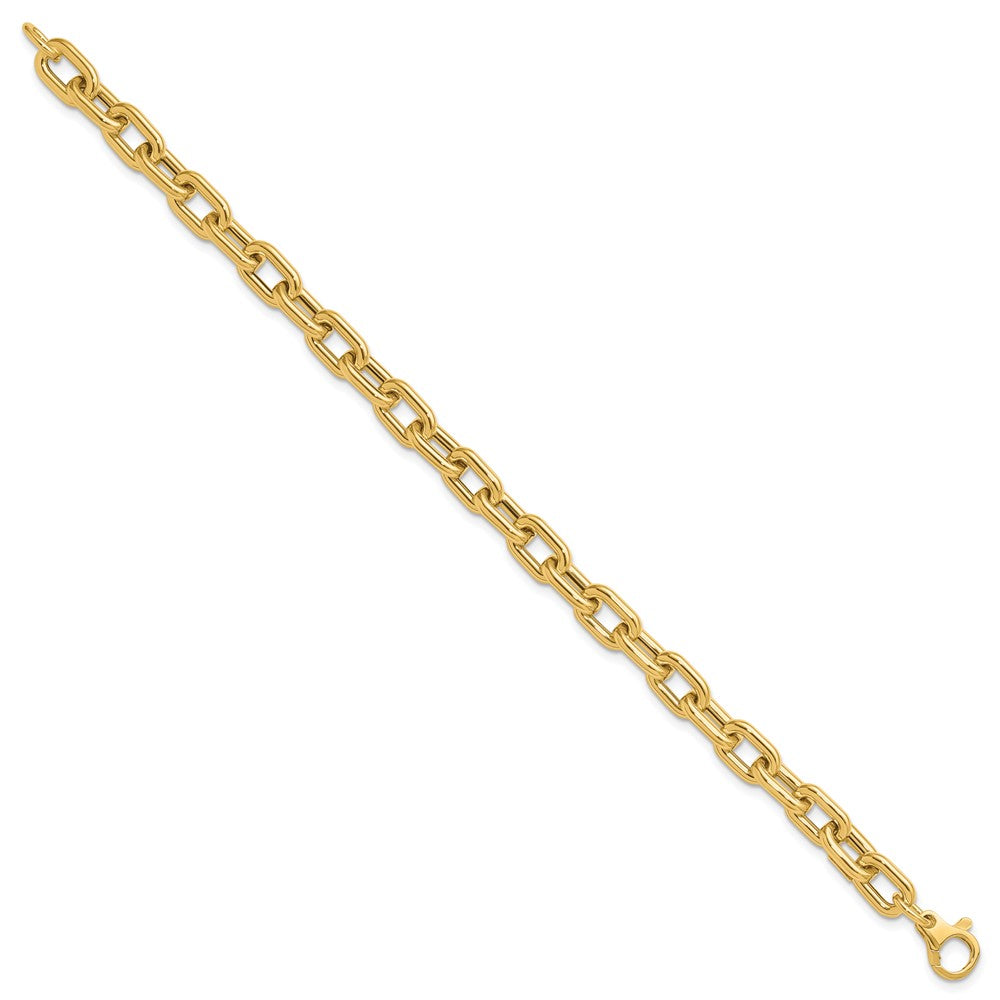 14K Polished Fancy Link Bracelet 7.5  inches