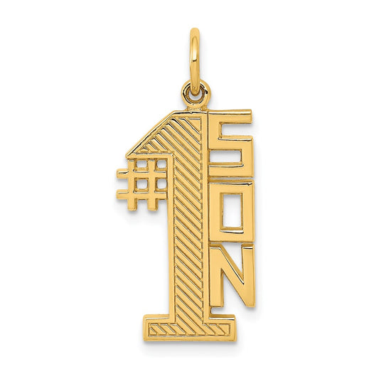 14k #1 SON Charm Yellow Gold