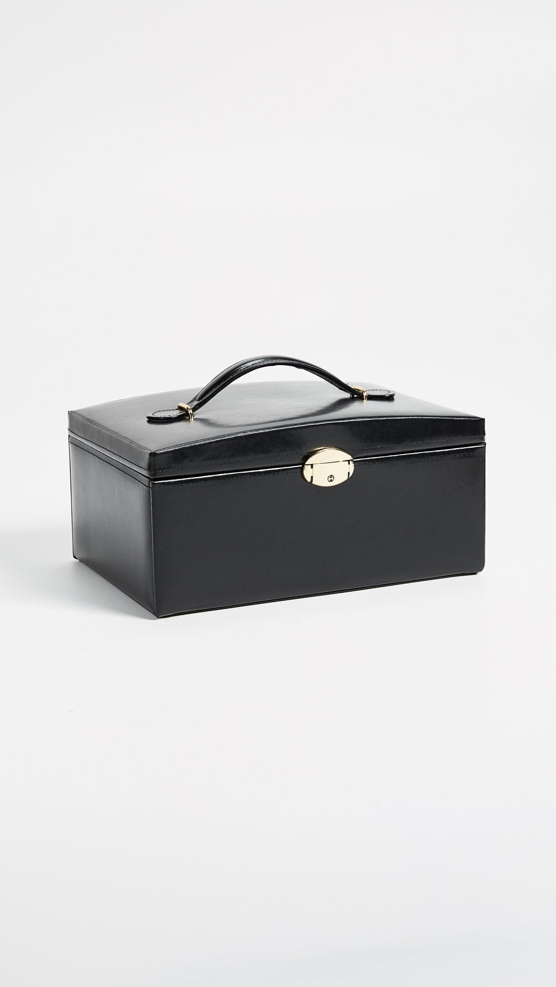 Bey-Berk 2 Level Jewelry Box | Multi-Drawers | Black Leather | BB564BLK