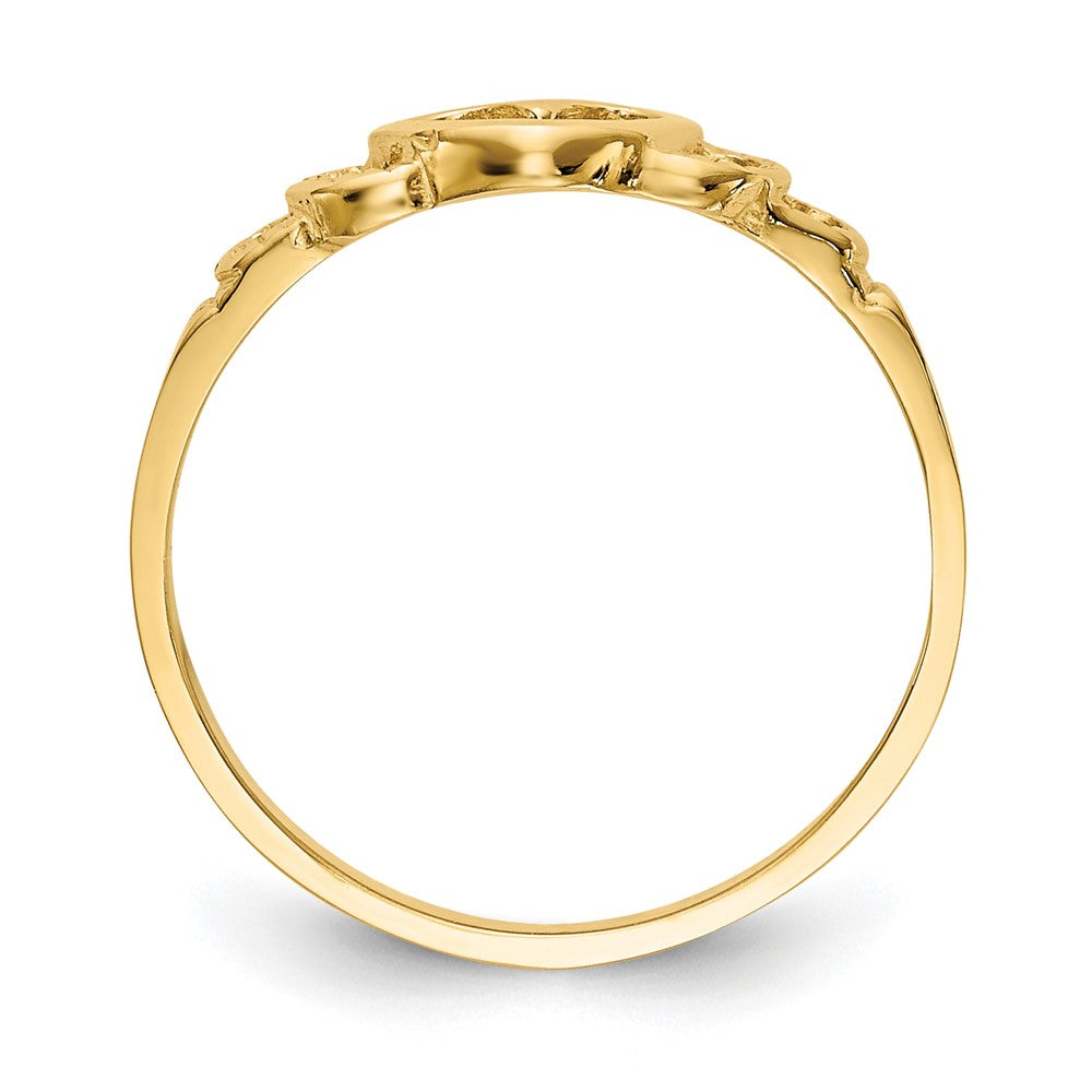 14k Heart Baby Ring Size 3
