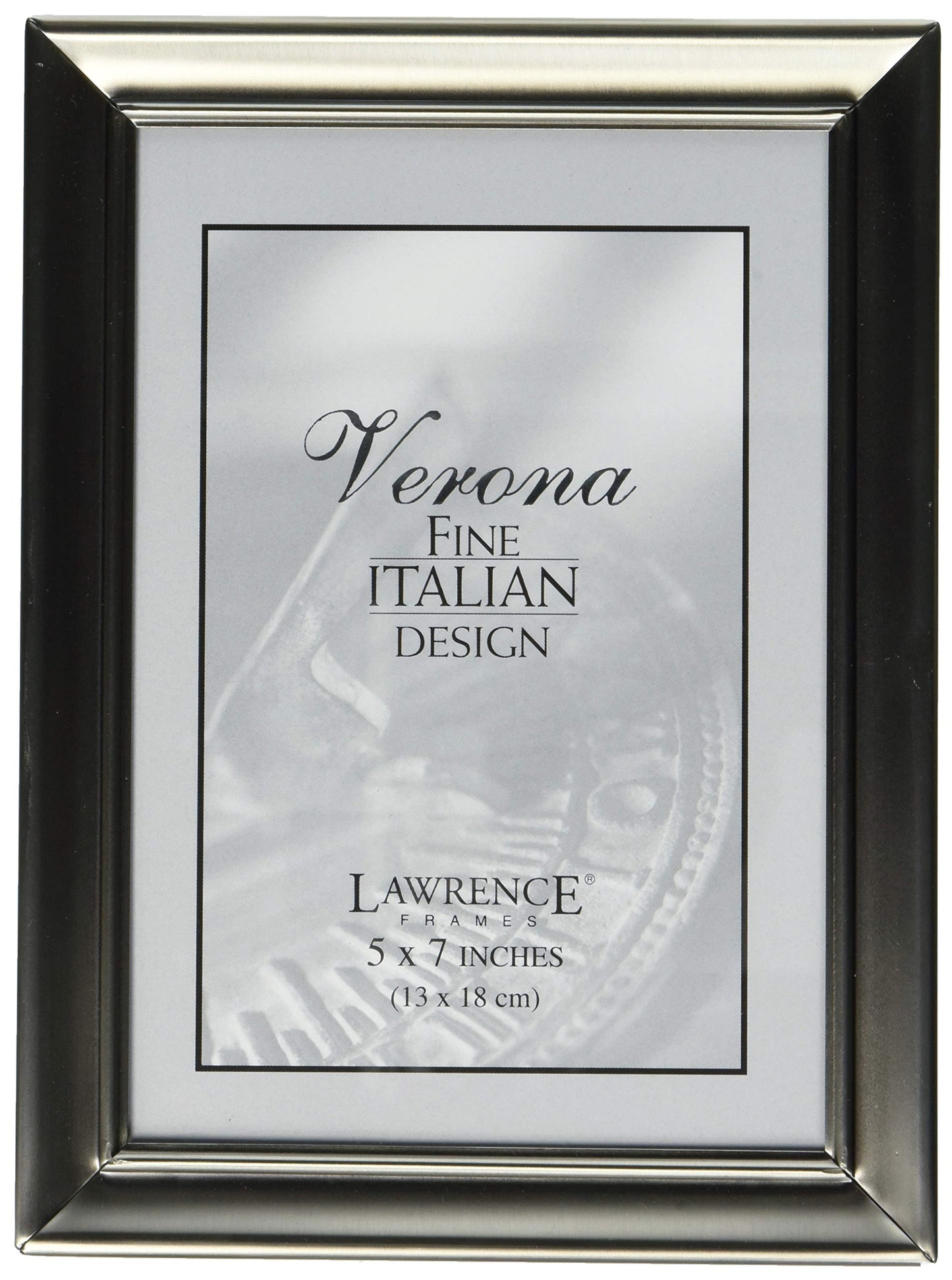 Brushed Pewter 5x7 Metal Picture Frame