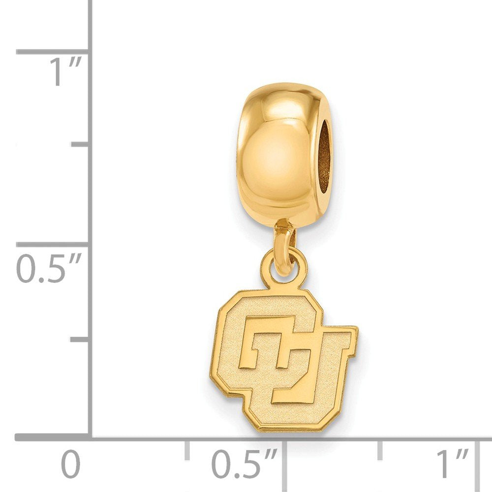 Logoart Sterling Silver Gp University Of Colorado Extra Small Dangle Bead Charm